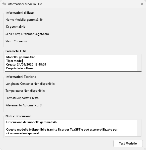 Information and details about the uploaded LLM model