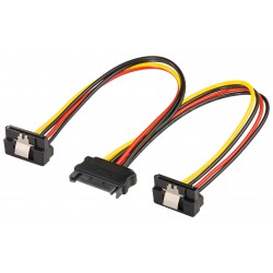 Serial Ata power splitter cable from one to two ports with 90° plugs