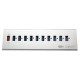Hub USB3.0 con 11 Porte in Alluminio più porta per Ricarica Veloce
