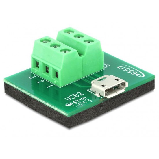 Micro USB Female to Terminal Block 6 pin adapter