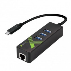 Hub USB-C™ da 3 porte USB-A 3.0 con porta Ethernet Gigabit