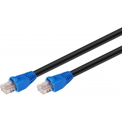 Hank Patch Cable 10 meters U/UTP Category 6 CCA External Black/Blue colour