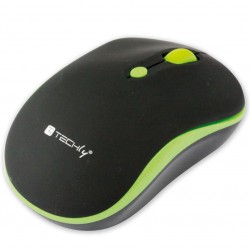Wireless 2.4GHz mouse with resolution from 800 to 1600 dpi Black/Green