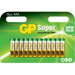 Confezione da 12 Batterie AA Stilo GP Super