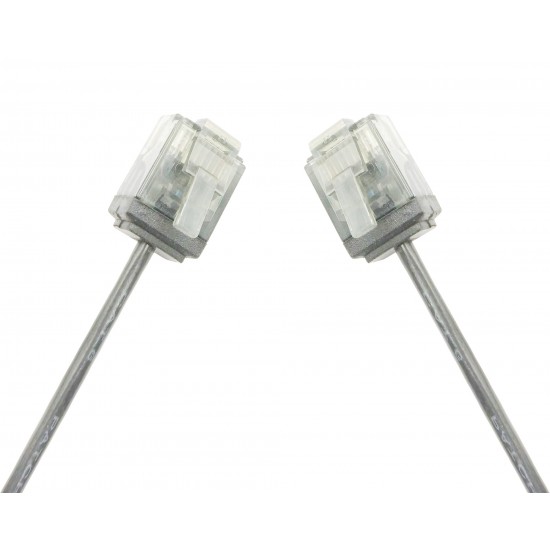 Cavo di rete Patch in Rame Ultra Slim Categoria 6 Grigio UTP da 3 m Cavo di rete Patch in Rame Ultra Slim Categoria 6 Grigio UTP da 3 m