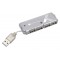 Hub USB 2 Tascabile da 4 porte colore argento Hub USB 2 Tascabile da 4 porte colore argento