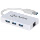 Hub 3 USB 3.0 ports and one RJ45 for Gigabit Ethernet Adapter Hub 3 USB 3.0 ports and one RJ45 for Gigabit Ethernet Adapter