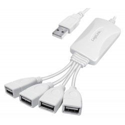 4 Port USB2 Hub White