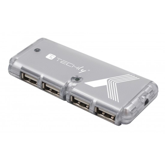 Hub USB 2 Tascabile da 4 porte colore argento