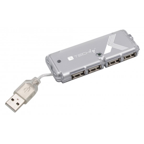 Hub USB 2 Tascabile da 4 porte colore argento