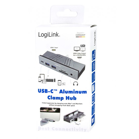 USB-C™ Hub 3.2 Gen 1 Multifunction 7-in-1 Aluminum with Clamps USB-C™ Hub 3.2 Gen 1 Multifunction 7-in-1 Aluminum with Clamps