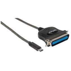 Full-Speed USB-C to Parallel Printer Port Converter Cable