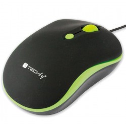USB Optical Mouse with resolution adjustable from 800 to 1600 dpi Black/Green