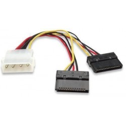 Internal power supply adapter cable from Molex 4-pin Standard to 2 x Serial ATA