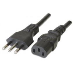 Power Cable C13 F to Italian 1.8m Black