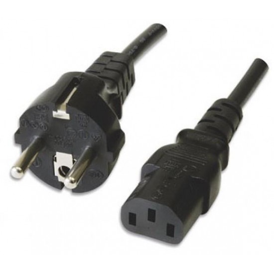 Power cable C13 F to Schuko 1.8 m black