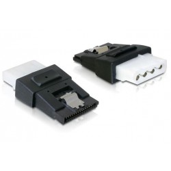 Adapter for 4-pin Molex F to SATA 15-pin F power connections with Clip