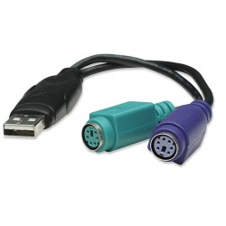 Adattatore per tastiere e mouse PS/2 da USB a doppio PS/2