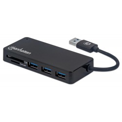 Hub USB 3.2 Gen 1 a 3 porte con lettore scheda SD