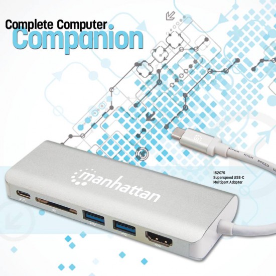 Adattatore HUB USB-C™ multimediale multifunzione SuperSpeed Multiporta