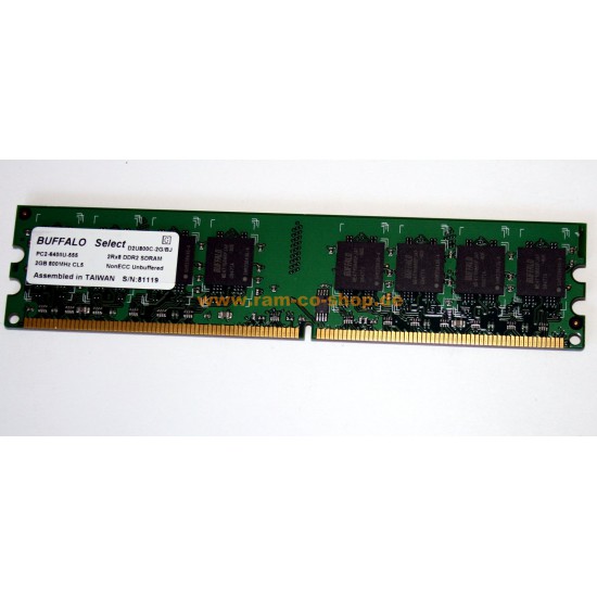 Buffalo D2U800C-1G/BJ DDR2 DIMM Memory - HMT125U6BFR8C-H9