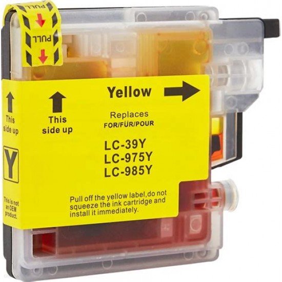Compatible yellow Ink Cartridge LC980/985/1100 Y for Brother Printers Compatible yellow Ink Cartridge LC980/985/1100 Y for Brother Printers