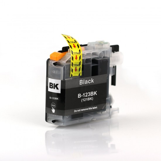 LC123BK XL compatible black ink cartridge for Brother printers
