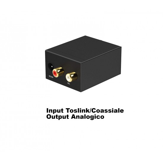 Convertitore adattatore audio da digitale Toslink ottico spidf a analogico RCA