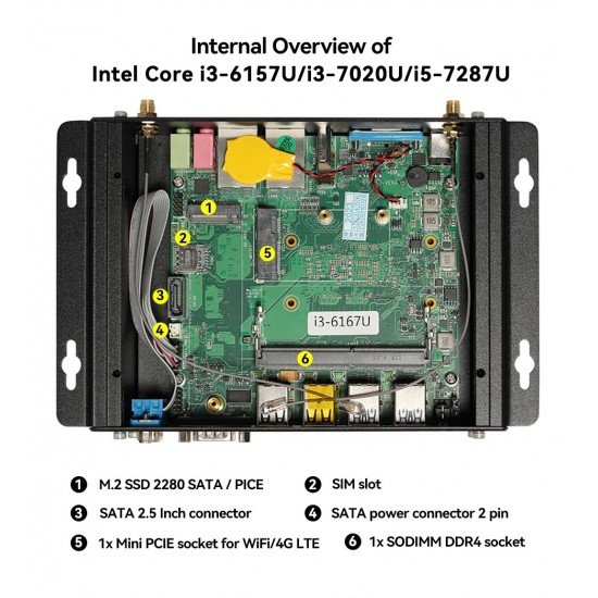 Mini PC industriale X58-2025 Fanless con CPU Intel WIFI 2 x LAN Gigabit 8 x USB 2 x RS232 Mini PC industriale X58-2025 Fanless con CPU Intel WIFI 2 x LAN Gigabit 8 x USB 2 x RS232