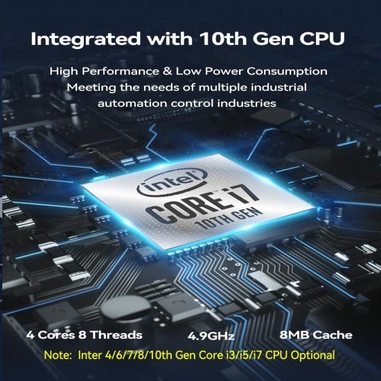 Mini PC industriale X58-2025 Fanless con CPU Intel WIFI 2 x LAN Gigabit 8 x USB 2 x RS232 Mini PC industriale X58-2025 Fanless con CPU Intel WIFI 2 x LAN Gigabit 8 x USB 2 x RS232