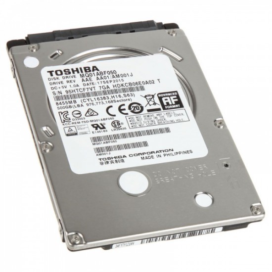 2.5 Inch SATA internal hard disk Toshiba MQ01ABF050 size 500GB