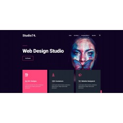 Website Landing Page realization with advanced responsiveness and graphic theme optimized for visual art graphic studios etc..