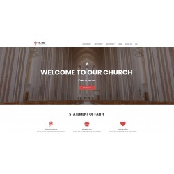Realization Web Site Landing Page with advanced responsiveness and graphic theme optimized for themes in the area of Religious Spiritual Cultural etc..