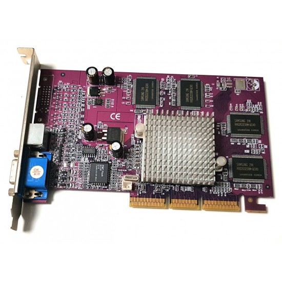 Scheda video AGP NVIDIA GeForce 4 MX440 con 64MB RAM DDR e uscita video TV