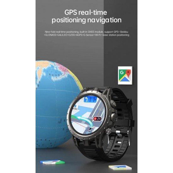4G Smartwatch with Android 9.0 5MP Camera GPS WIFI Google Play Store Video Call 128GB Storage and 4GB RAM