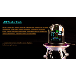 UFO-CLOCK Multifunctional Clock with WIFI Weather Station