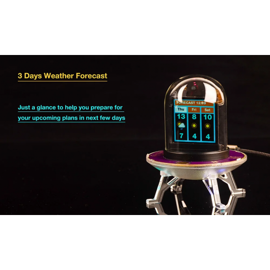 UFO-CLOCK Orologio multifunzionale con stazione meteorologica WIFI