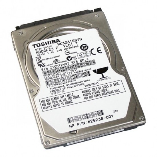 2.5 Inch SATA internal hard disk Toshiba MK3261GSYN size 320GB