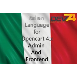 Complete Italian language for Opencart 4.x Admin and FrontEnd