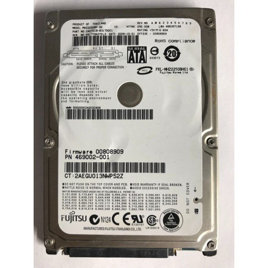 Hard Disk Fujitsu MHY2250BH SATA 250 GB