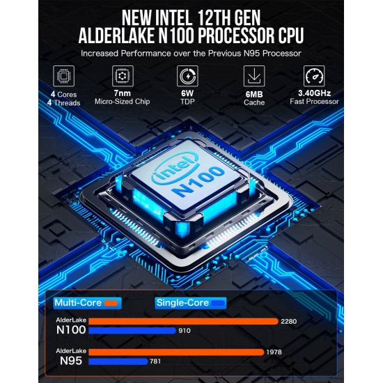 GMKtec G2 Mini PC Windows 11 Pro CPU Alder Lake N100 con 12GB DDR5 e 512GB NVMe GMKtec G2 Mini PC Windows 11 Pro CPU Alder Lake N100 con 12GB DDR5 e 512GB NVMe