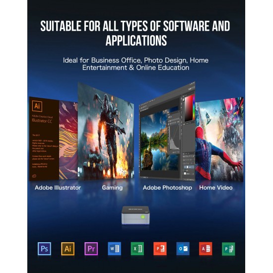 GMKtec G2 Mini PC Windows 11 Pro CPU Alder Lake N100 con 12GB DDR5 e 512GB NVMe GMKtec G2 Mini PC Windows 11 Pro CPU Alder Lake N100 con 12GB DDR5 e 512GB NVMe