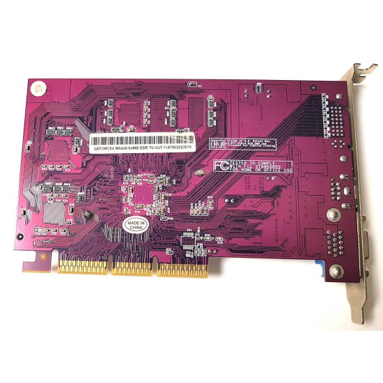 Scheda video AGP NVIDIA GeForce 4 MX440 con 64MB RAM DDR e uscita video TV