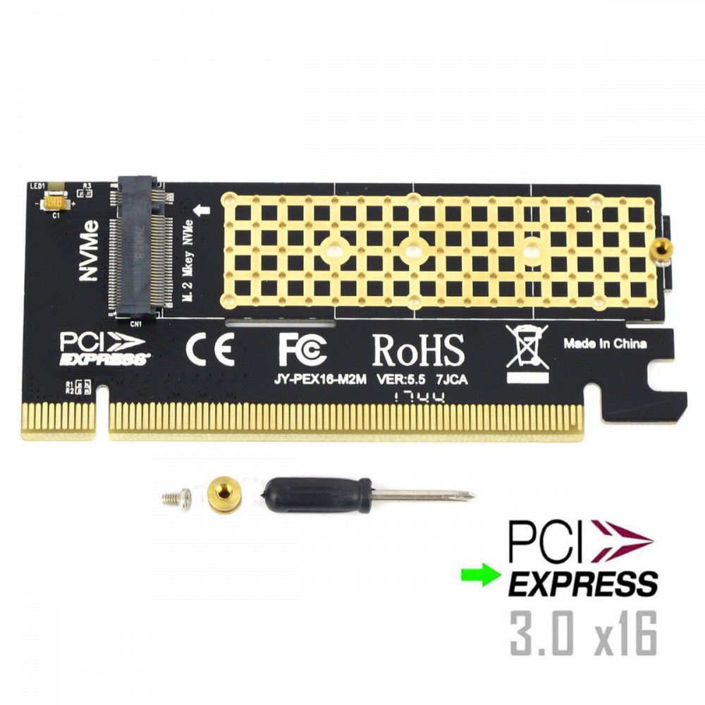Adattatore M.2 NVMe/NGFF A PCIe 3.0 X4 - Convertitore Per SSD 2280 8Gbps