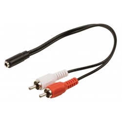 Audio adapter cable from RCA Stereo to female Jack