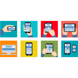 Realization of a mono or multi-page interactive responsive website