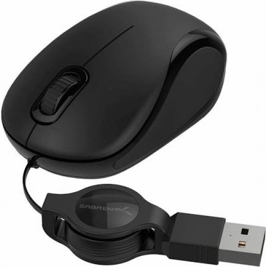 Mini Mouse Ottico USB con cavo retraibile