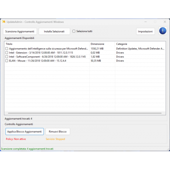 UpdateAdmin - Software utility for Complete Control of Windows Updates